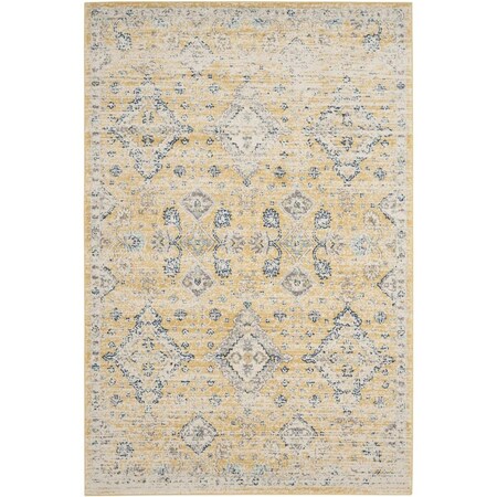 Safavieh Evoke Power Loomed Rectangle Area Rug, Gold and Ivory - 6 ft.-7 in. x 9 ft. EVK224B-6